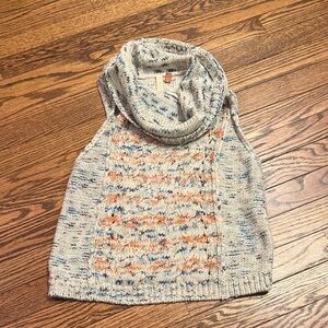 Anthropologie Pilcro The Cowlneck Tank Size Small Cable Knit Colorful Sweater